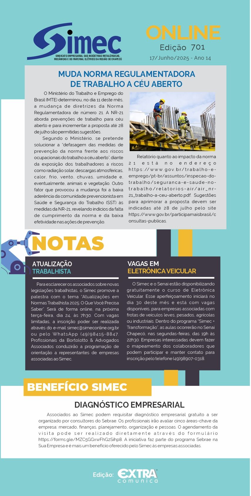 SIMEC - Sindicato das Indstrias Metalrgicas, Mecnicas e do Material Eltrico de Chapec/SC -