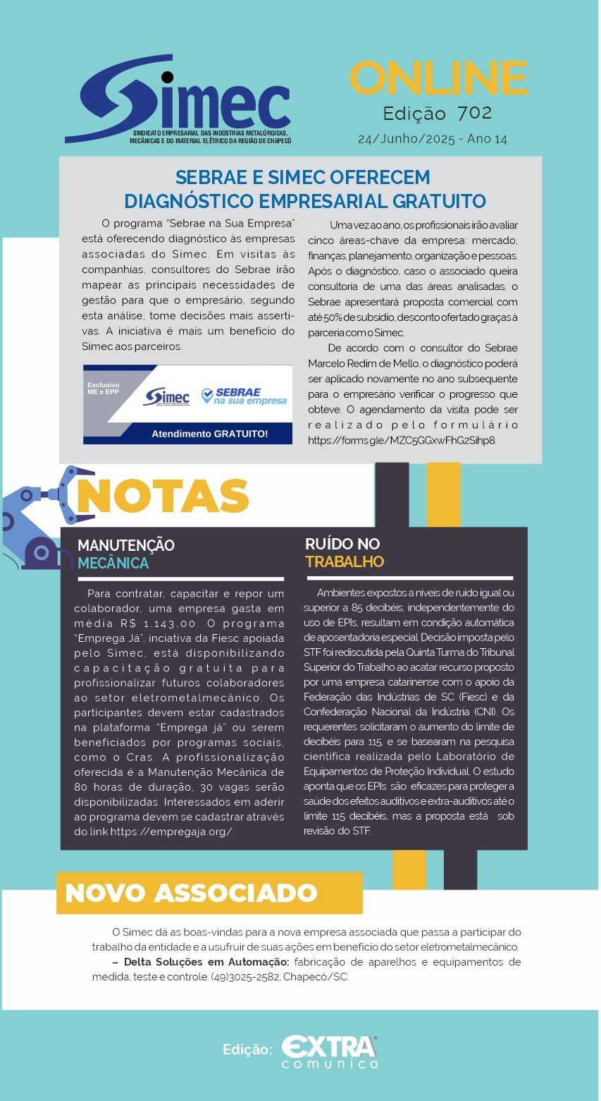 SIMEC - Sindicato das Indstrias Metalrgicas, Mecnicas e do Material Eltrico de Chapec/SC -