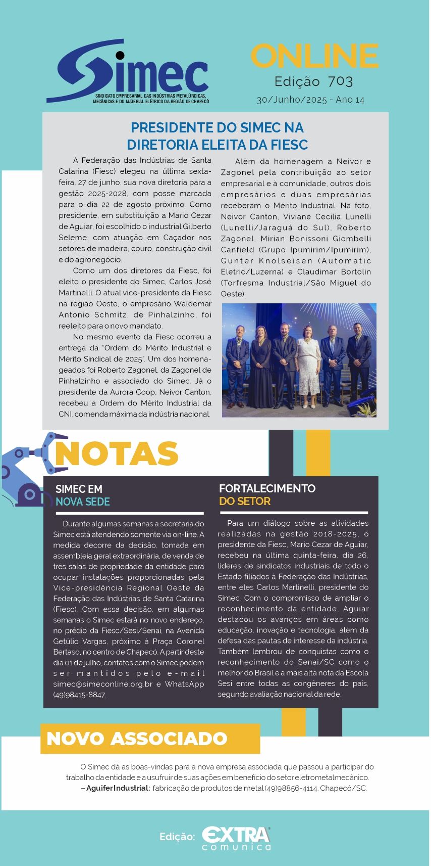 SIMEC - Sindicato das Indstrias Metalrgicas, Mecnicas e do Material Eltrico de Chapec/SC -