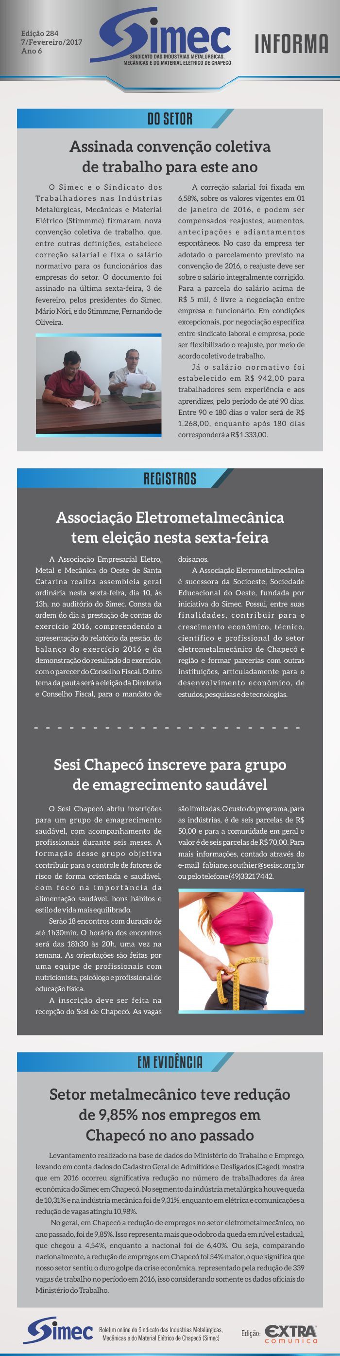 SIMEC - Sindicato das Indstrias Metalrgicas, Mecnicas e do Material Eltrico de Chapec/SC -