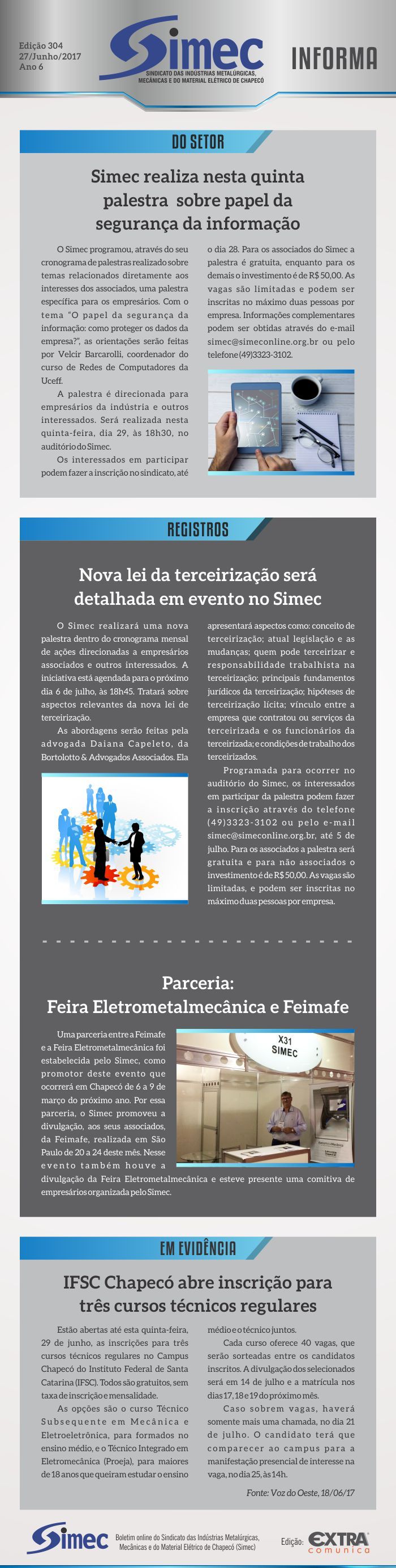 SIMEC - Sindicato das Indstrias Metalrgicas, Mecnicas e do Material Eltrico de Chapec/SC -