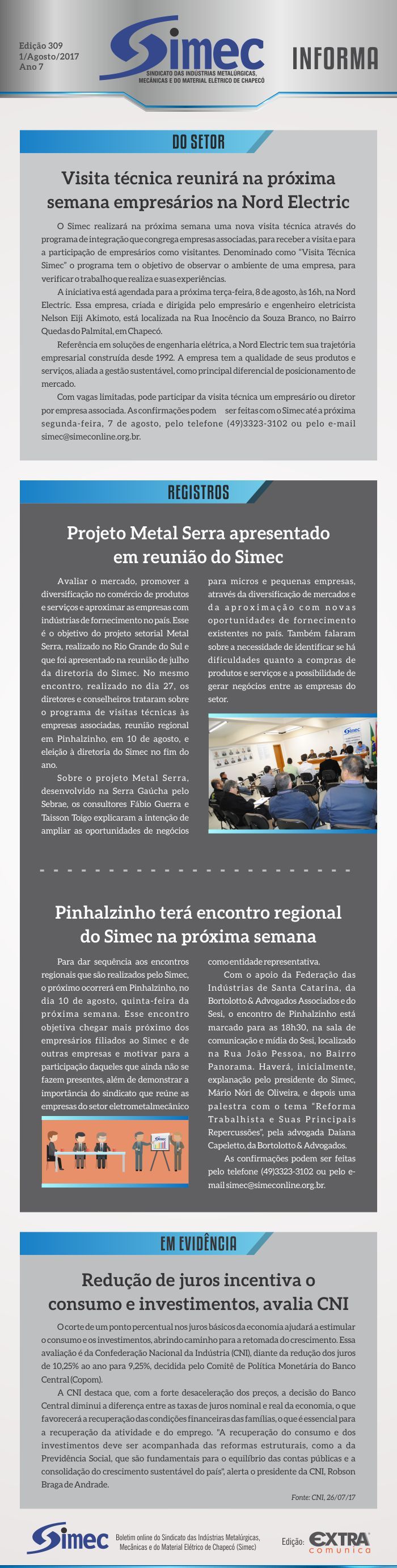 SIMEC - Sindicato das Indstrias Metalrgicas, Mecnicas e do Material Eltrico de Chapec/SC -