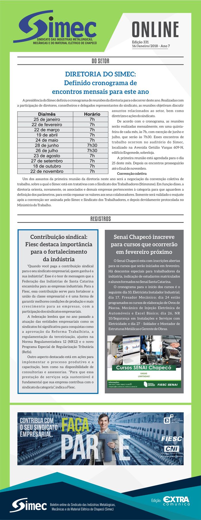 SIMEC - Sindicato das Indstrias Metalrgicas, Mecnicas e do Material Eltrico de Chapec/SC -