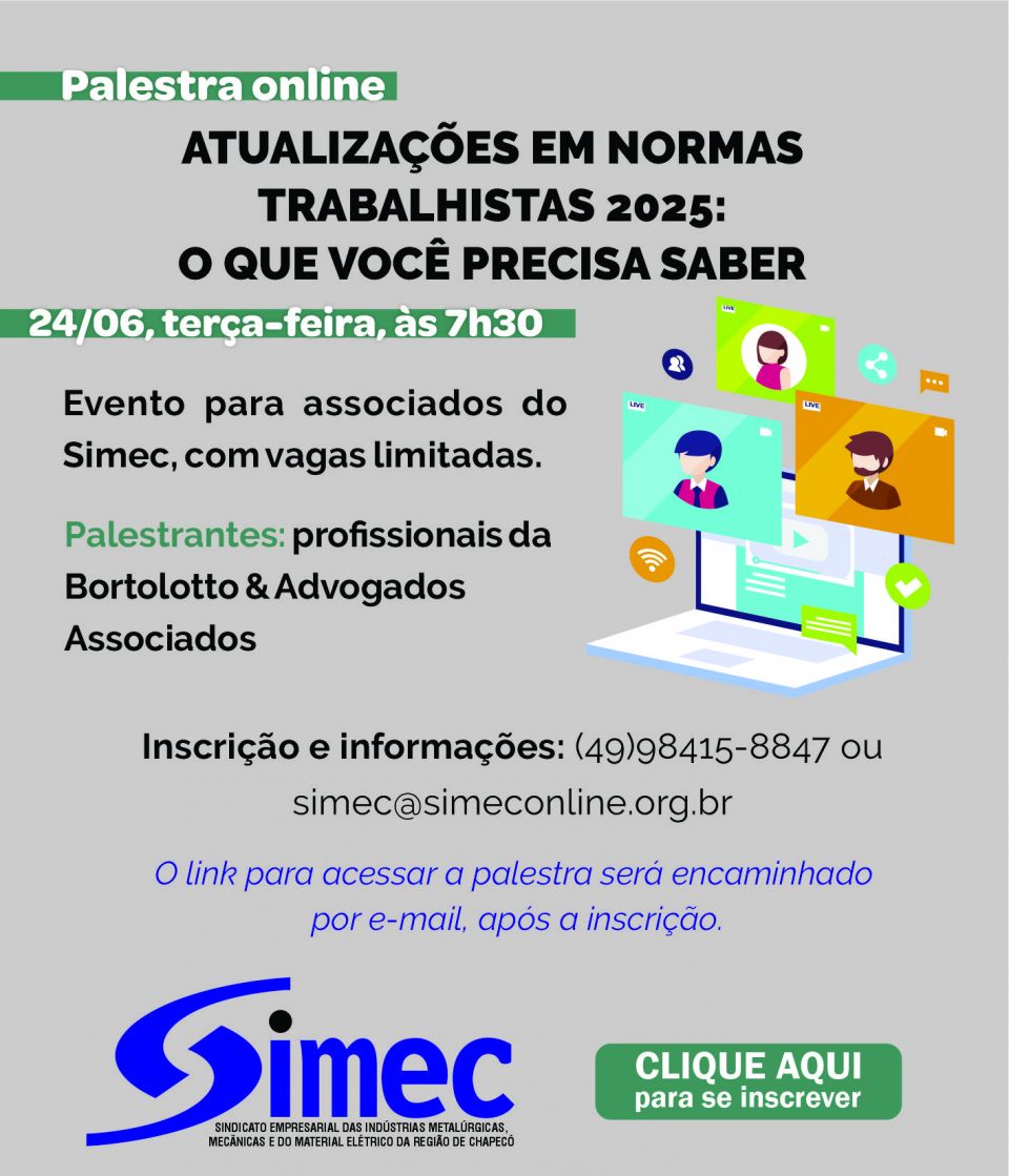 SIMEC - Sindicato das Indstrias Metalrgicas, Mecnicas e do Material Eltrico de Chapec/SC -