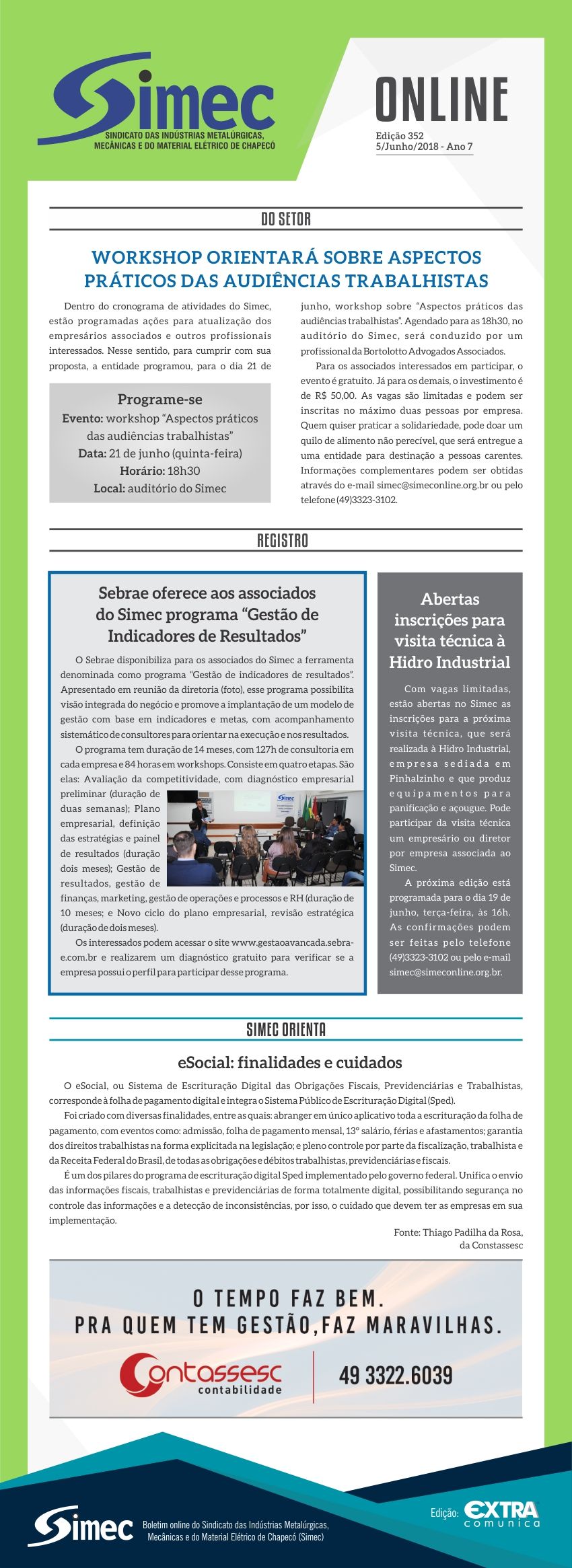 SIMEC - Sindicato das Indstrias Metalrgicas, Mecnicas e do Material Eltrico de Chapec/SC -