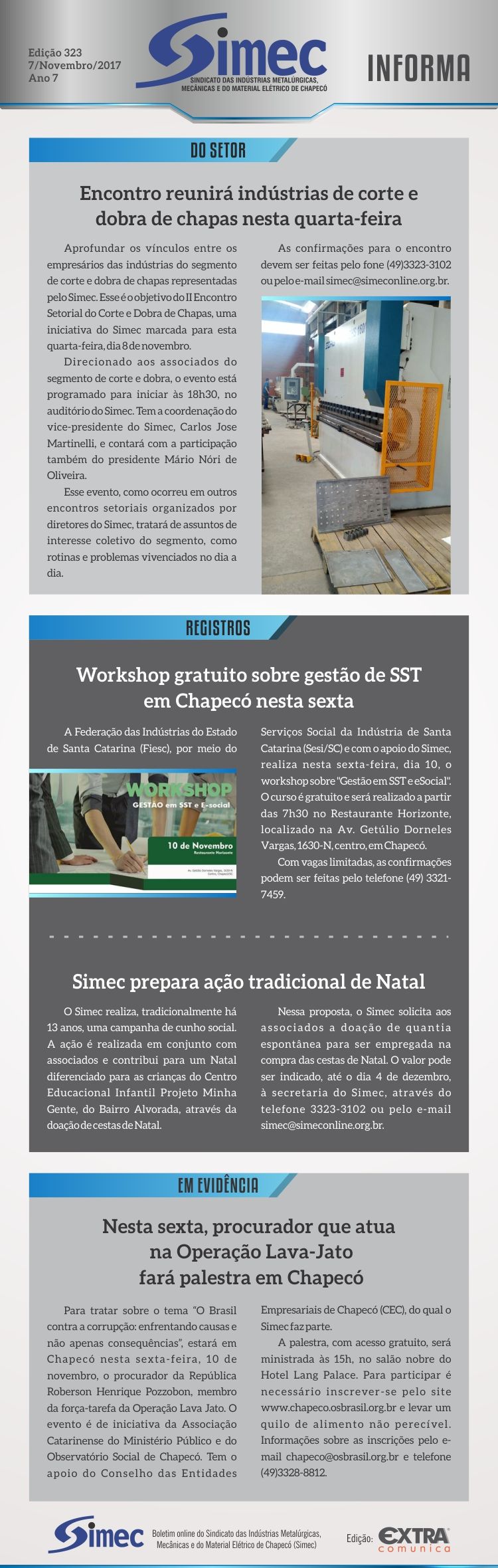 SIMEC - Sindicato das Indstrias Metalrgicas, Mecnicas e do Material Eltrico de Chapec/SC -