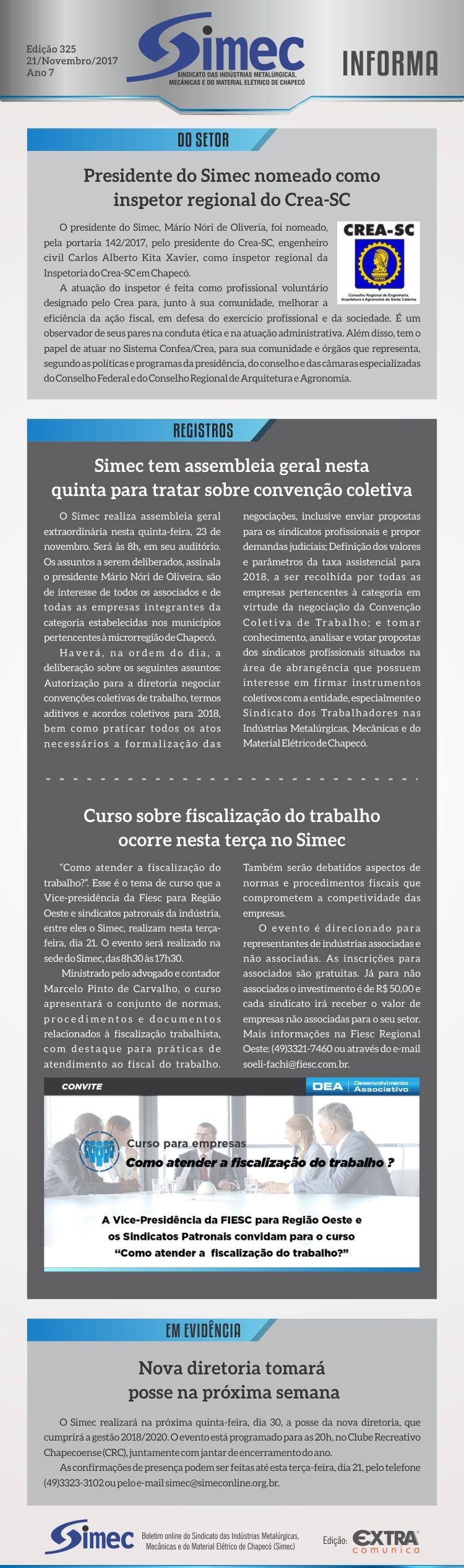 SIMEC - Sindicato das Indstrias Metalrgicas, Mecnicas e do Material Eltrico de Chapec/SC -