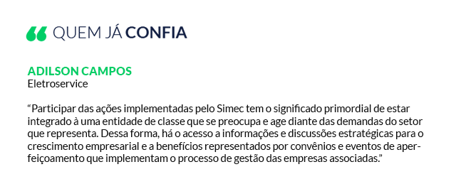 SIMEC - Sindicato das Indústrias Metalúrgicas, Mecânicas e do Material Elétrico de Chapecó/SC - 