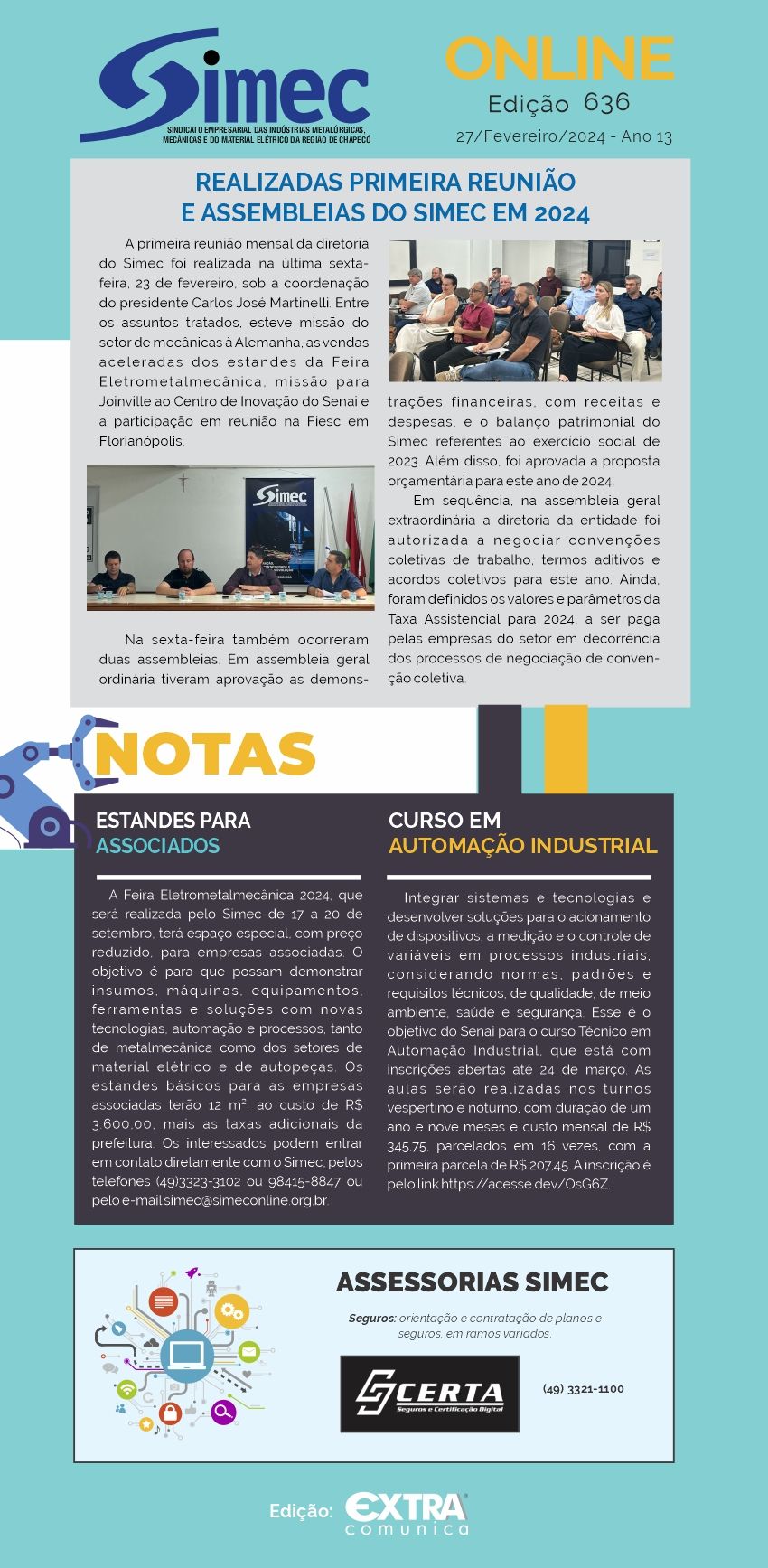 SIMEC - Sindicato das Indstrias Metalrgicas, Mecnicas e do Material Eltrico de Chapec/SC -