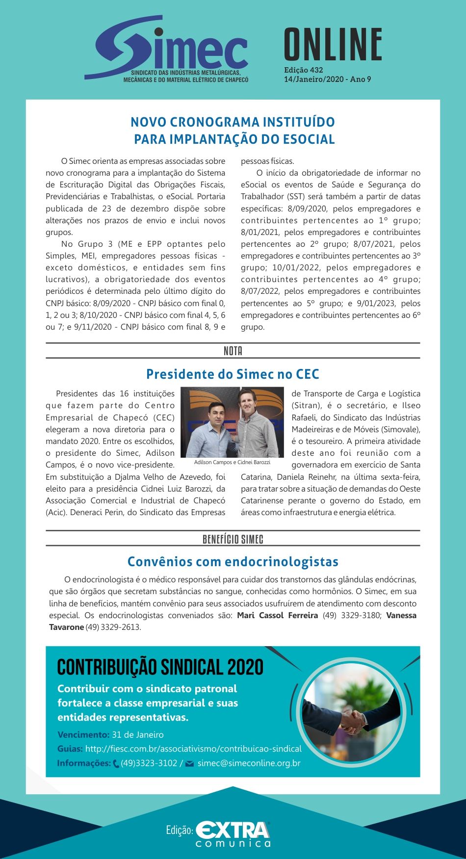 SIMEC - Sindicato das Indstrias Metalrgicas, Mecnicas e do Material Eltrico de Chapec/SC -