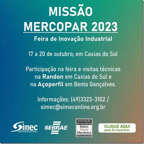 SIMEC - Sindicato das Indústrias Metalúrgicas, Mecânicas e do Material Elétrico de Chapecó/SC -