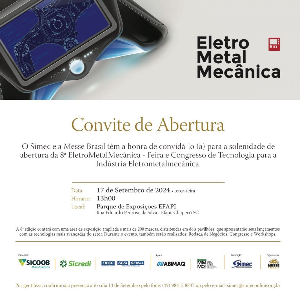 SIMEC - Sindicato das Indústrias Metalúrgicas, Mecânicas e do Material Elétrico de Chapecó/SC -