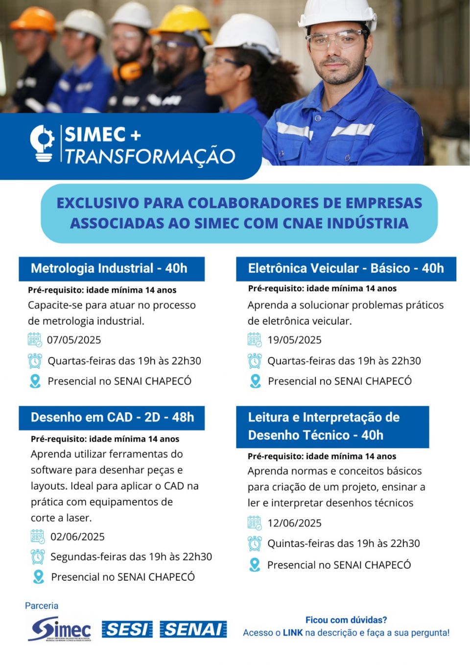 SIMEC - Sindicato das Indústrias Metalúrgicas, Mecânicas e do Material Elétrico de Chapecó/SC -