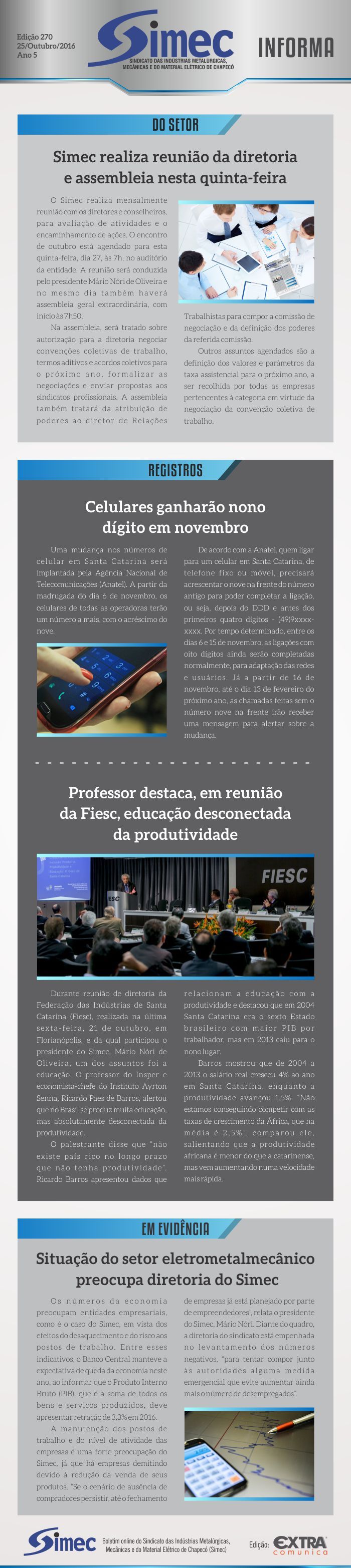 SIMEC - Sindicato das Indústrias Metalúrgicas, Mecânicas e do Material Elétrico de Chapecó/SC -