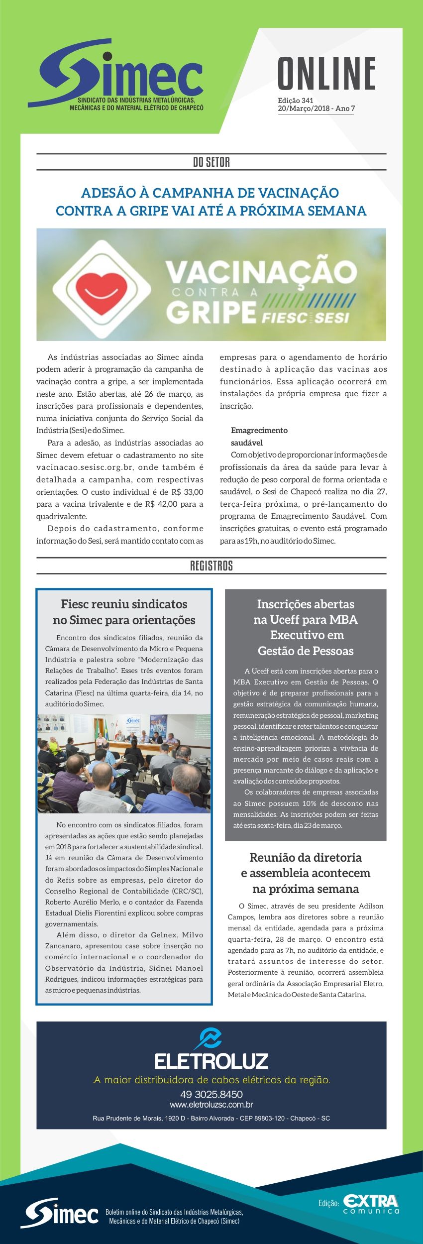 SIMEC - Sindicato das Indústrias Metalúrgicas, Mecânicas e do Material Elétrico de Chapecó/SC -