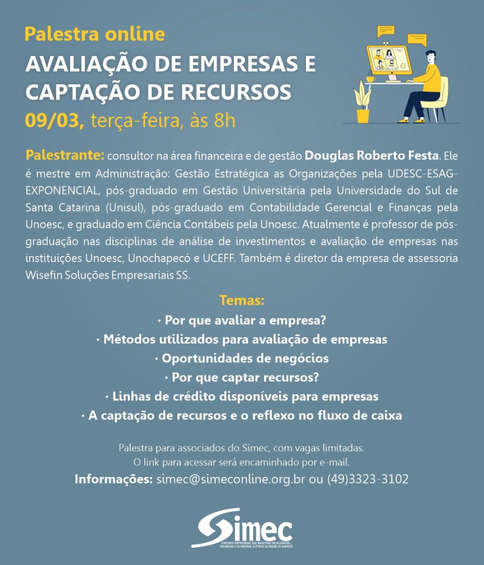 SIMEC - Sindicato das Indústrias Metalúrgicas, Mecânicas e do Material Elétrico de Chapecó/SC -