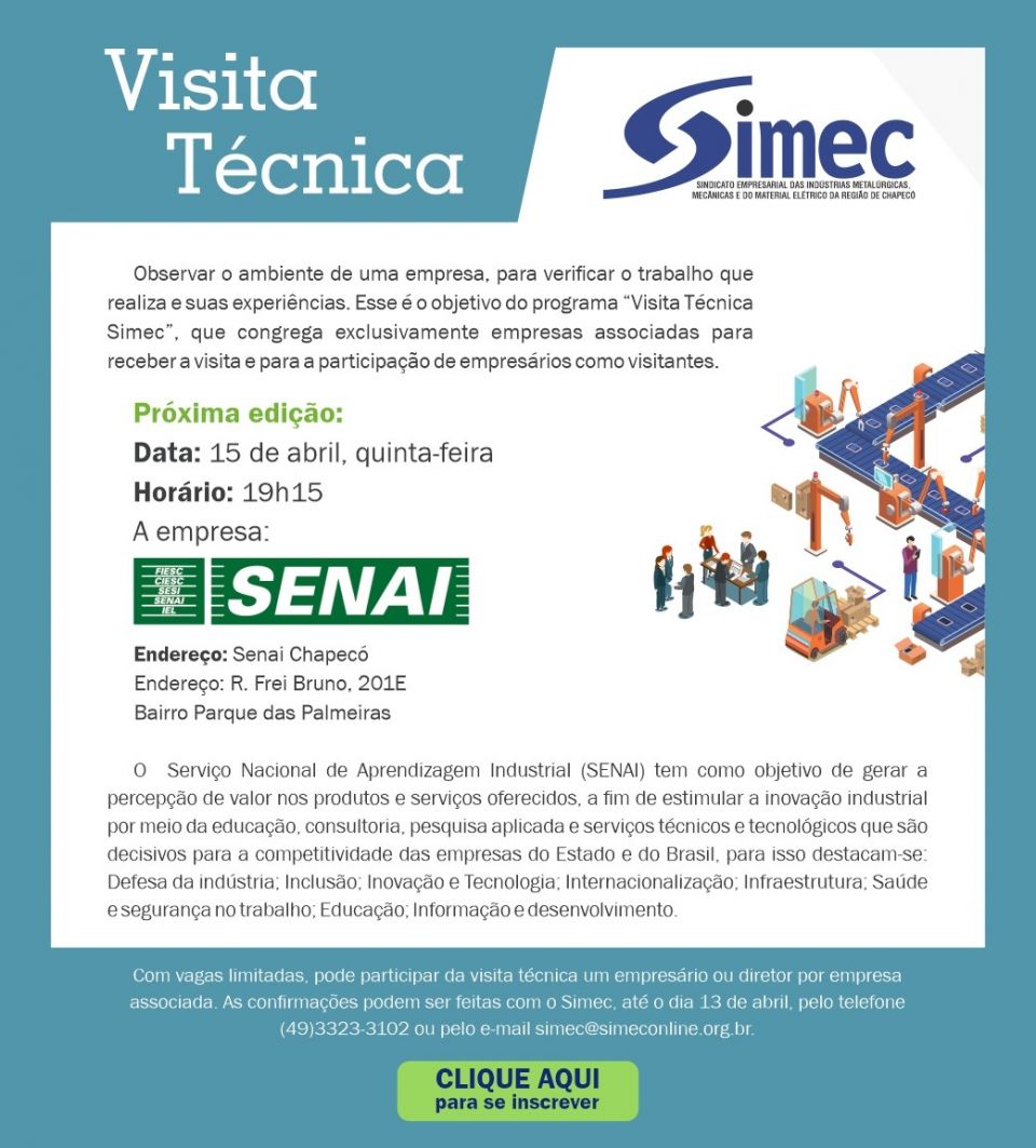 SIMEC - Sindicato das Indústrias Metalúrgicas, Mecânicas e do Material Elétrico de Chapecó/SC -