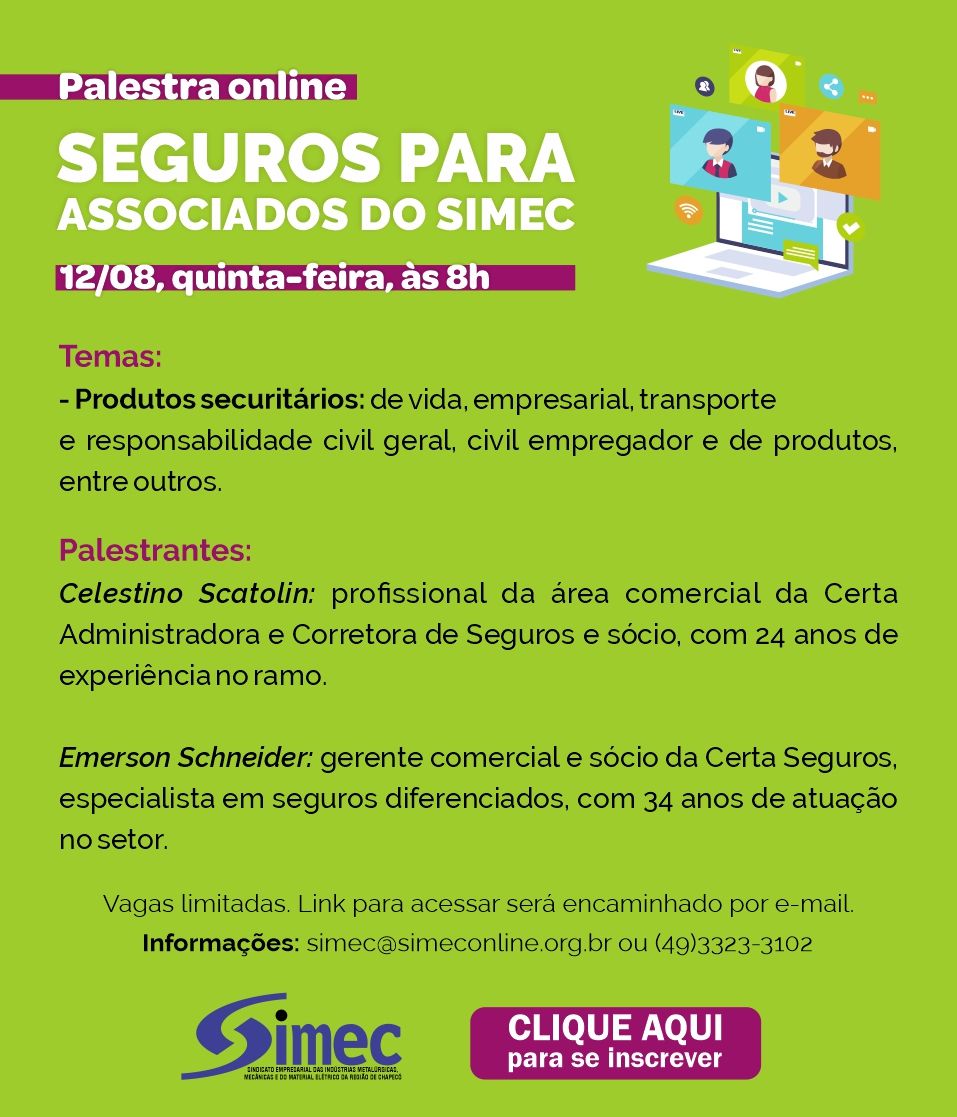 SIMEC - Sindicato das Indústrias Metalúrgicas, Mecânicas e do Material Elétrico de Chapecó/SC -