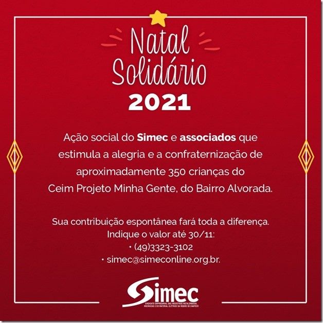 SIMEC - Sindicato das Indústrias Metalúrgicas, Mecânicas e do Material Elétrico de Chapecó/SC -